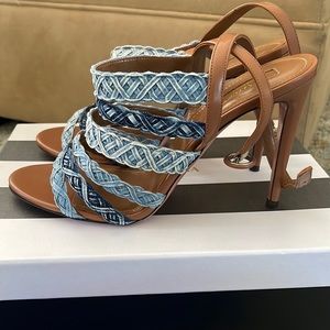 Authentic Aquazzura Firenze sandals | blue jean size 42